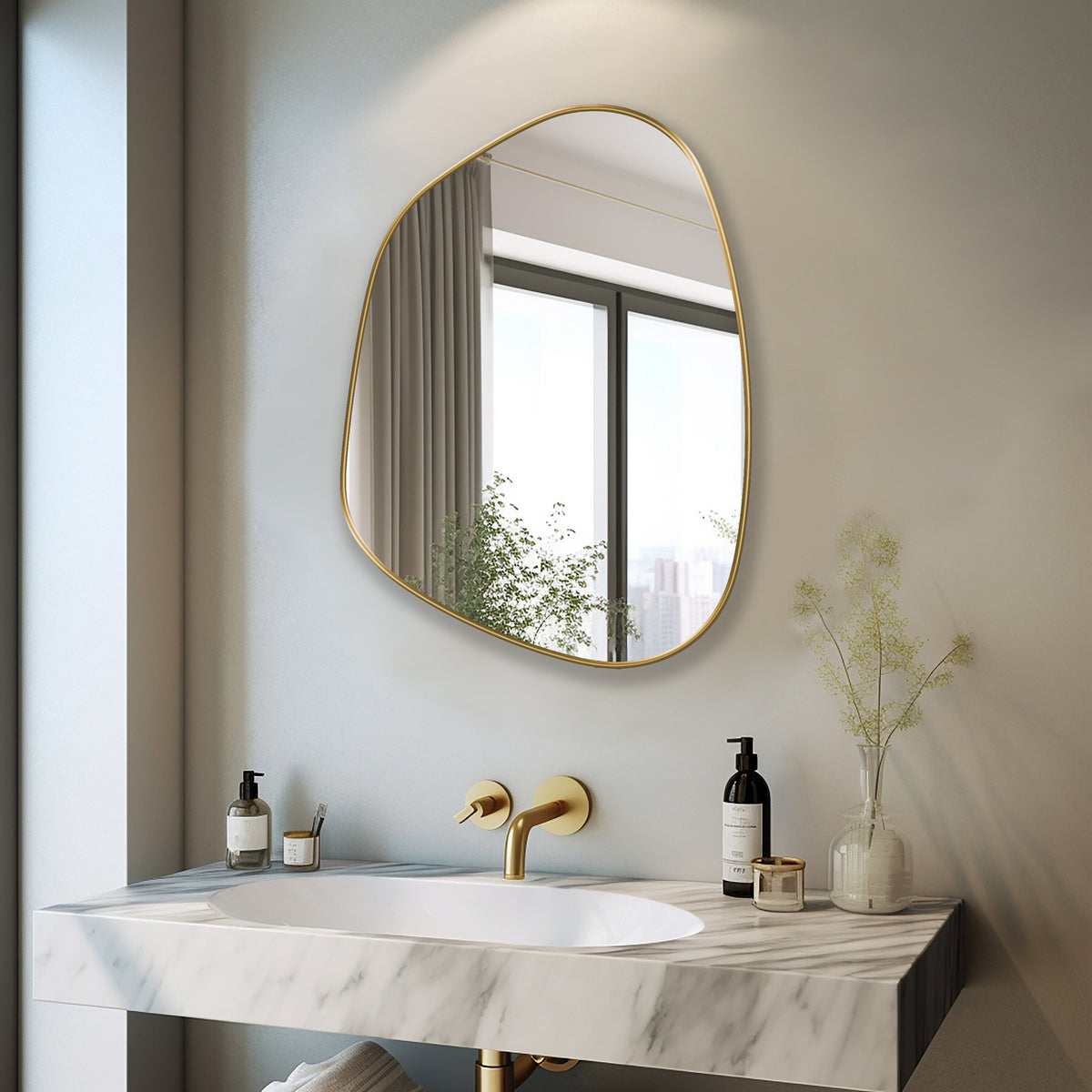 Miroir cerclé de métal