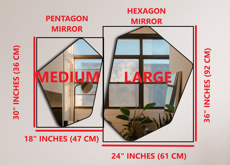 2 Miroir de salle de bain salon irrégulier