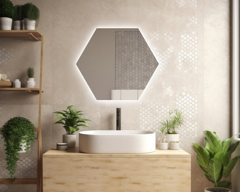 Miroir de courtoisie avec éclairage LED