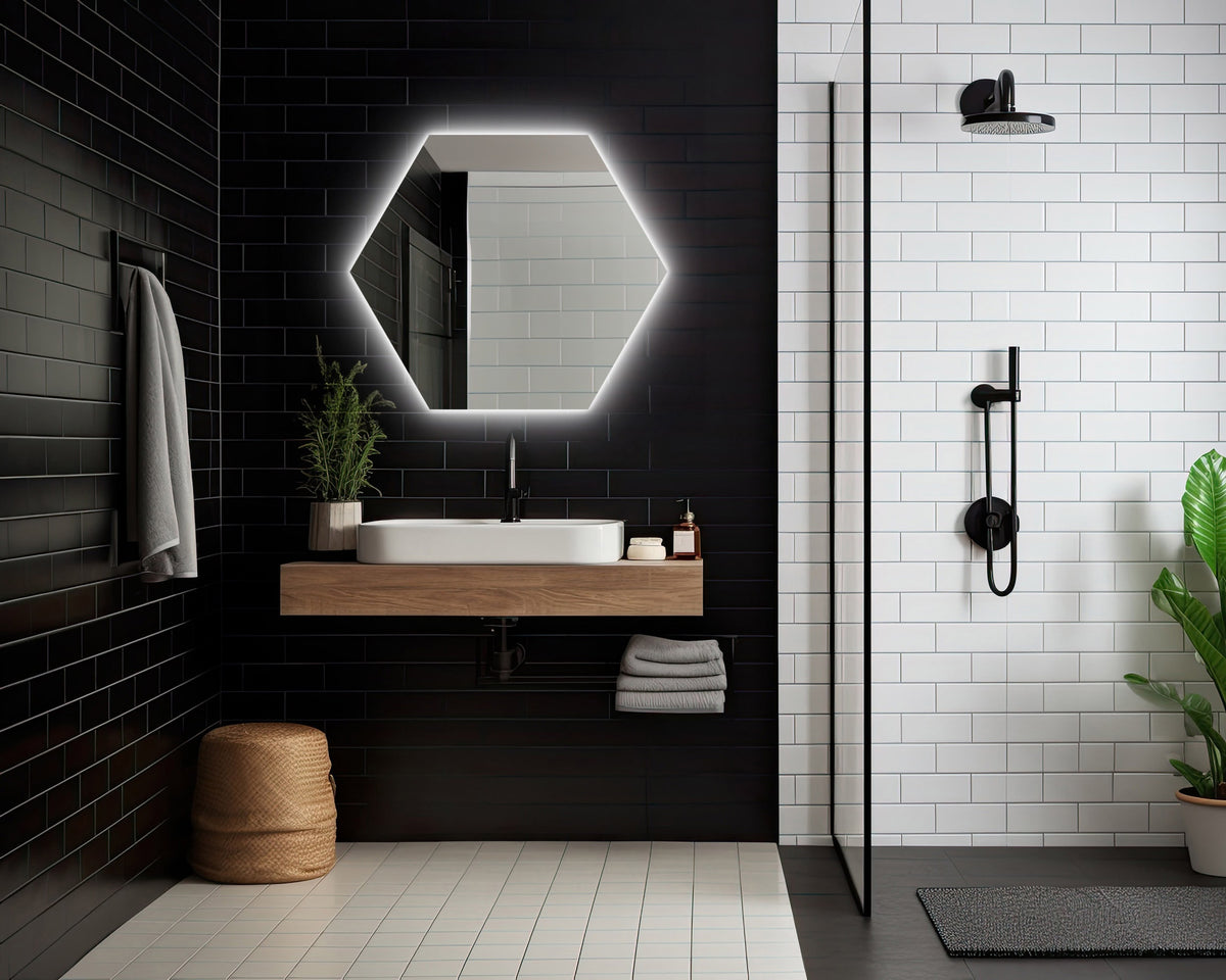 Miroir de courtoisie avec éclairage LED