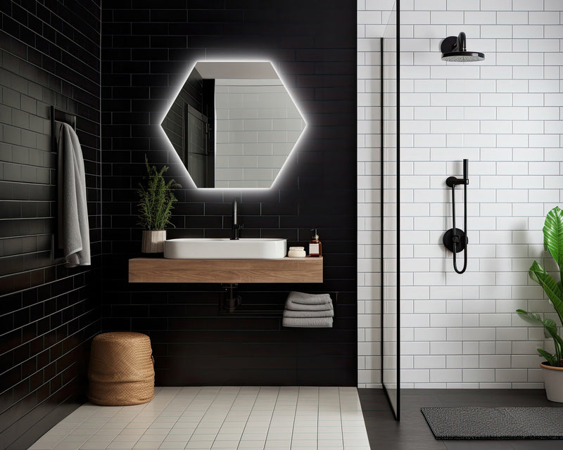 Miroir de courtoisie avec éclairage LED