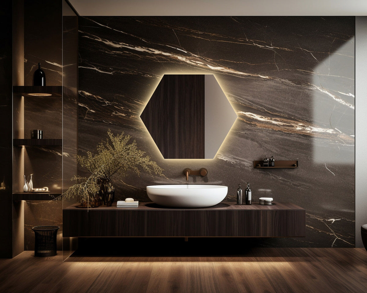 Miroir de courtoisie avec éclairage LED