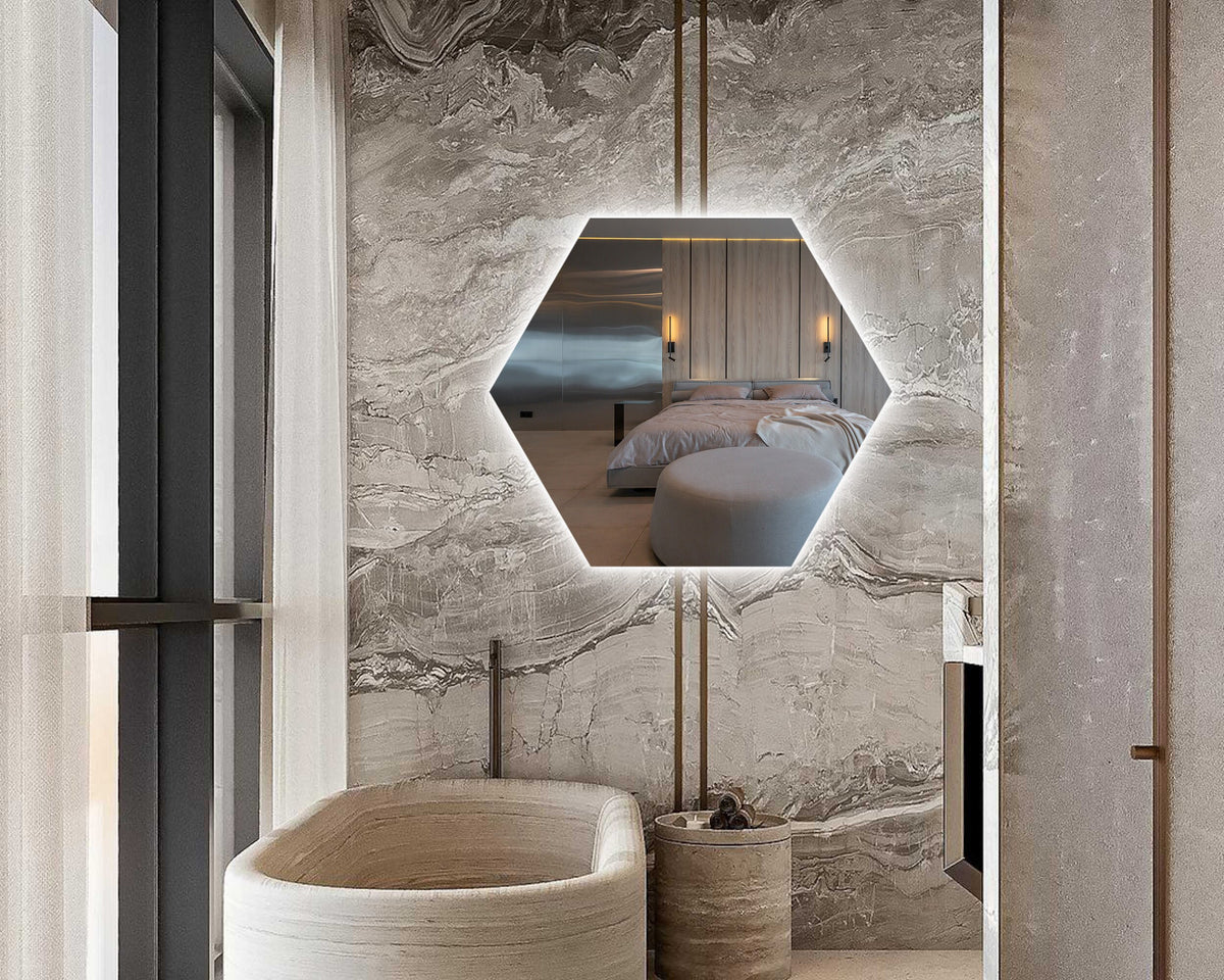 Miroir de courtoisie avec éclairage LED