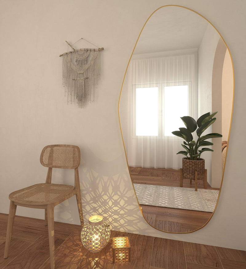 Grands miroirs muraux asymétriques irréguliers