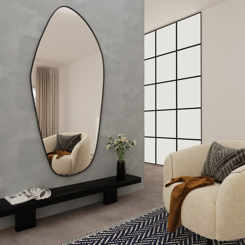 Grands miroirs muraux asymétriques irréguliers