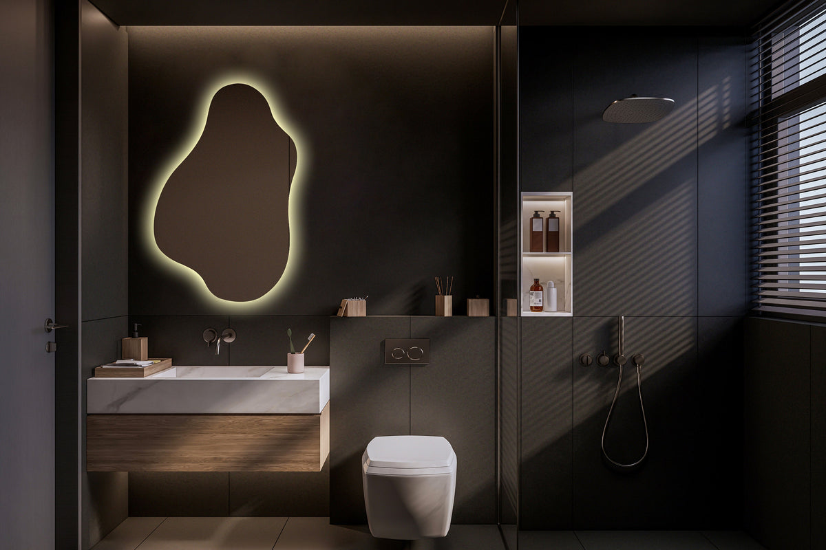 Miroir de salle de bain irrégulier