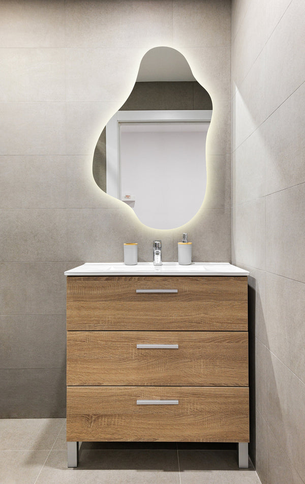 Miroir de salle de bain irrégulier