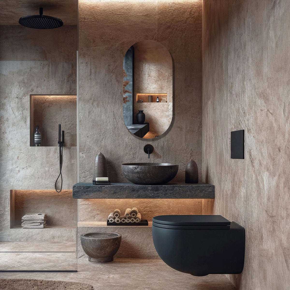 Miroir de salle de bain LED ovale