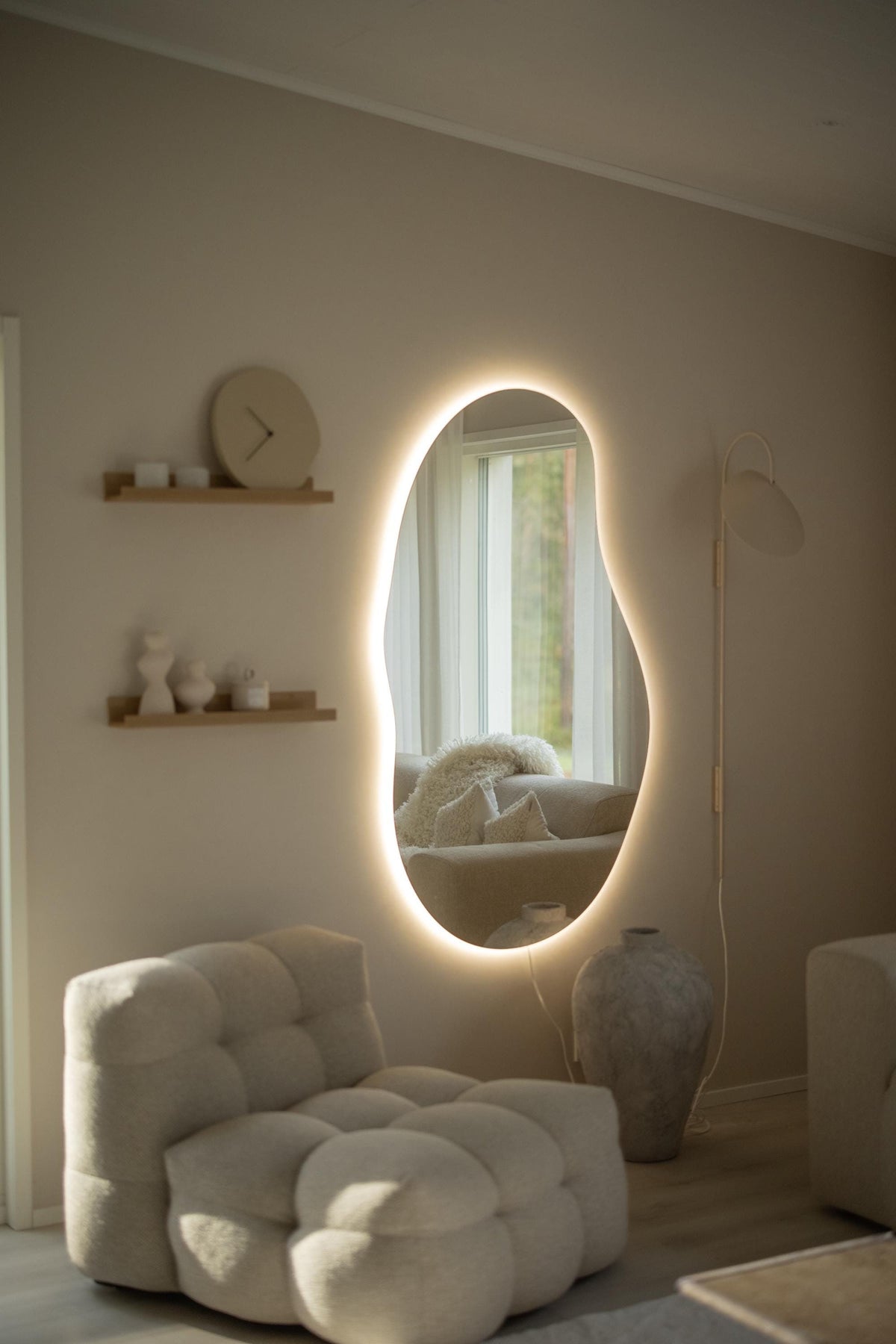 Miroir LED asymétrique