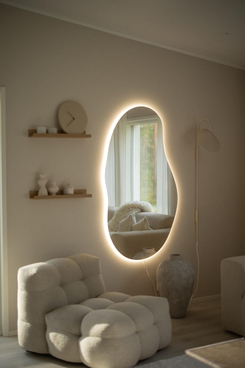 Miroir LED asymétrique