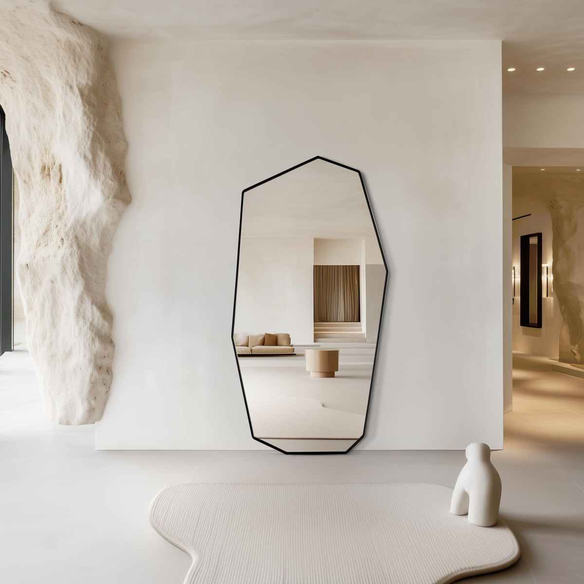 Miroir moderne Aurora sur toute la longueur