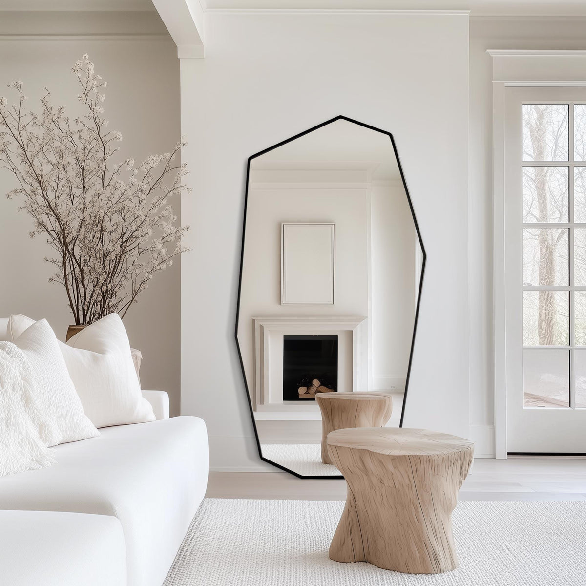 Miroir moderne Aurora sur toute la longueur