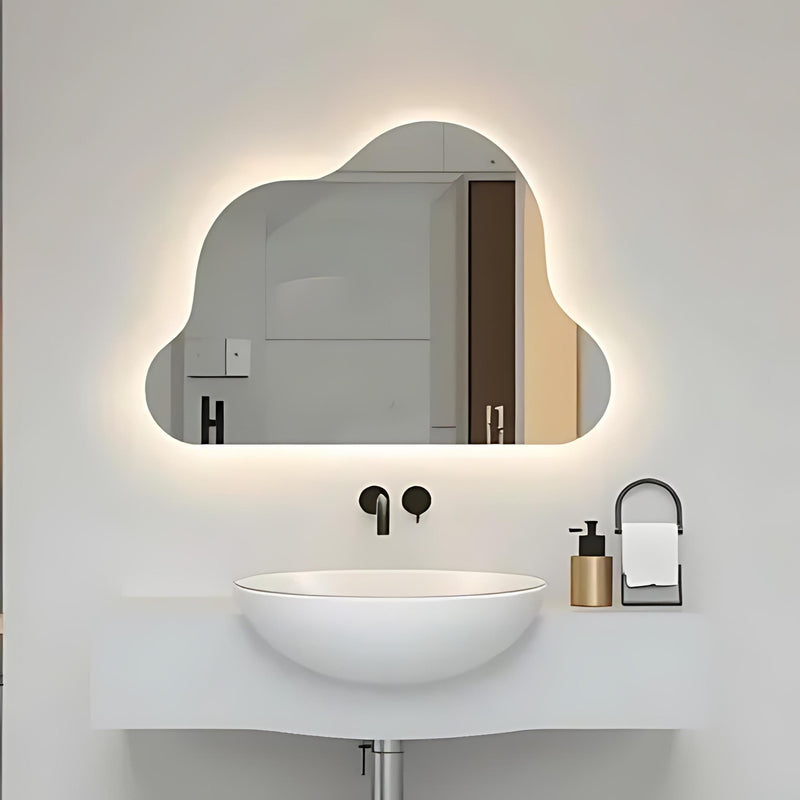 Miroir nuage LED pour lavabo