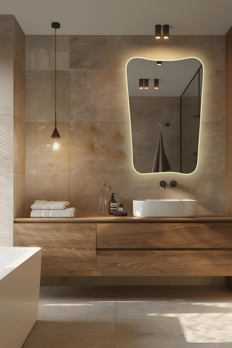 miroir de salle de bain à LED