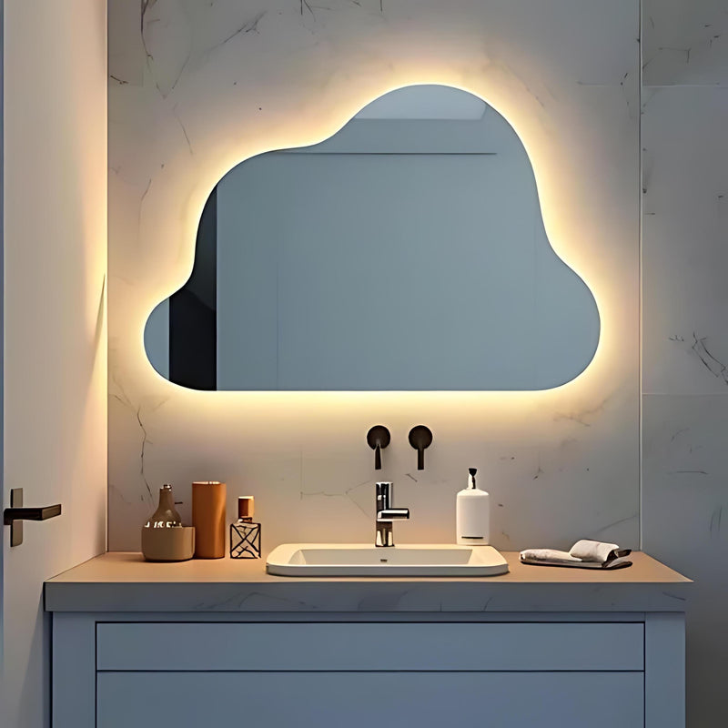 Miroir nuage LED pour lavabo
