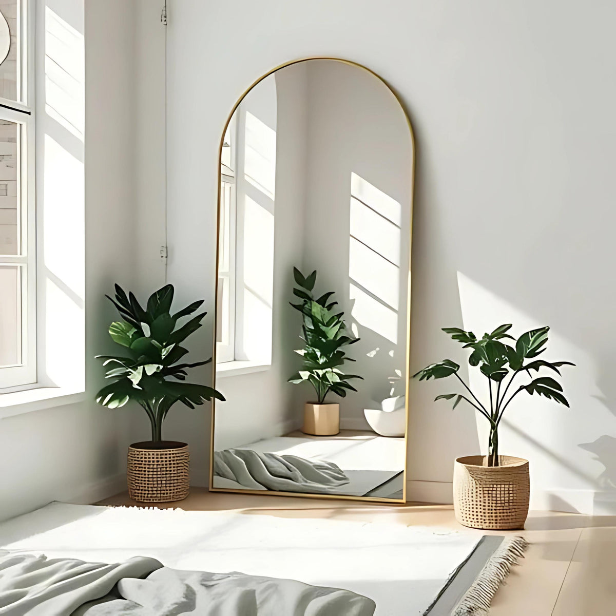 Miroir mural esthétique sur pied
