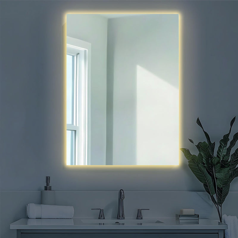 Miroir mural rectangulaire rétro-éclairé