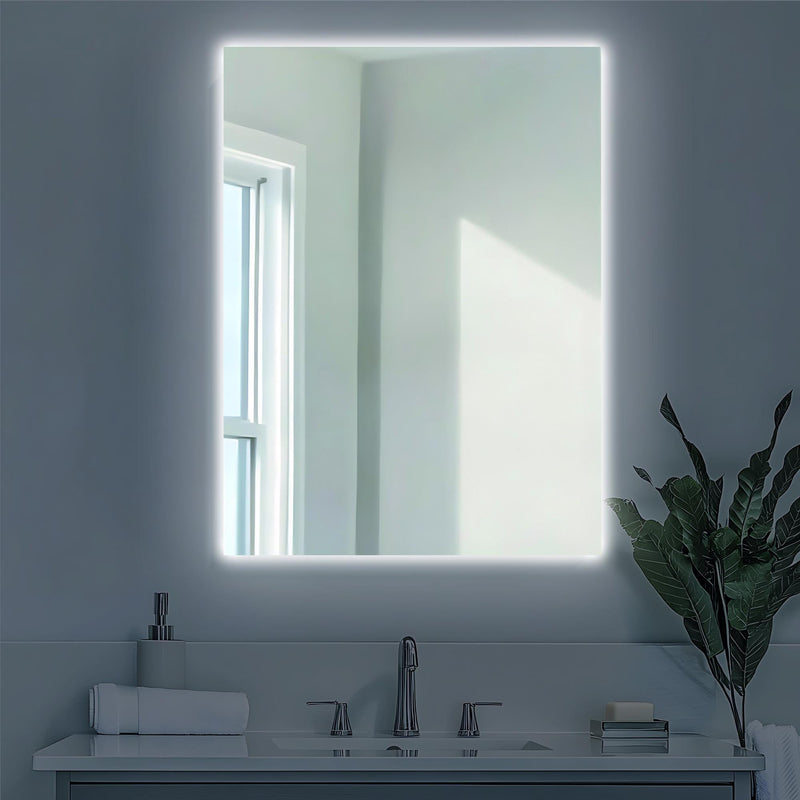 Miroir mural rectangulaire rétro-éclairé