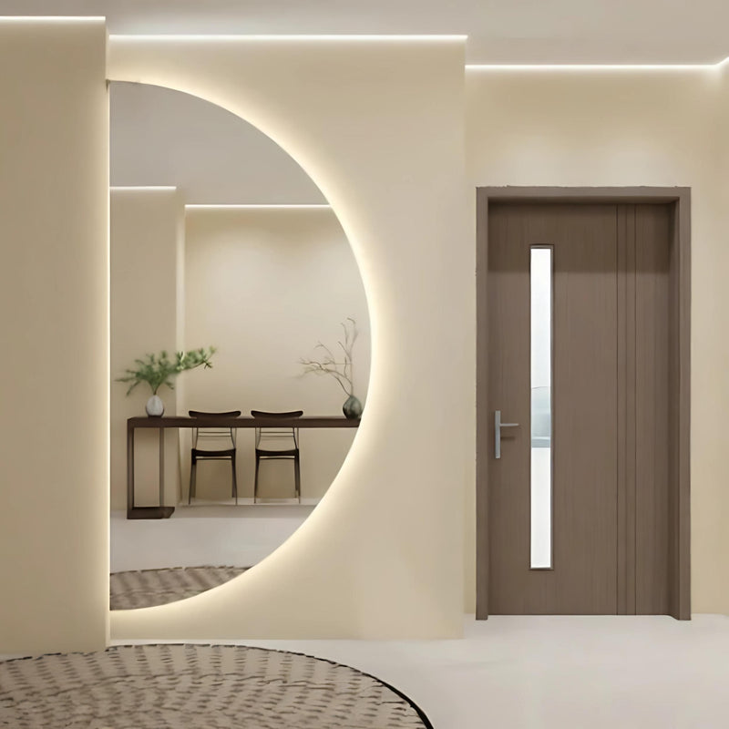 Miroir demi-rond à LED, miroir demi-lune rétro-éclairé