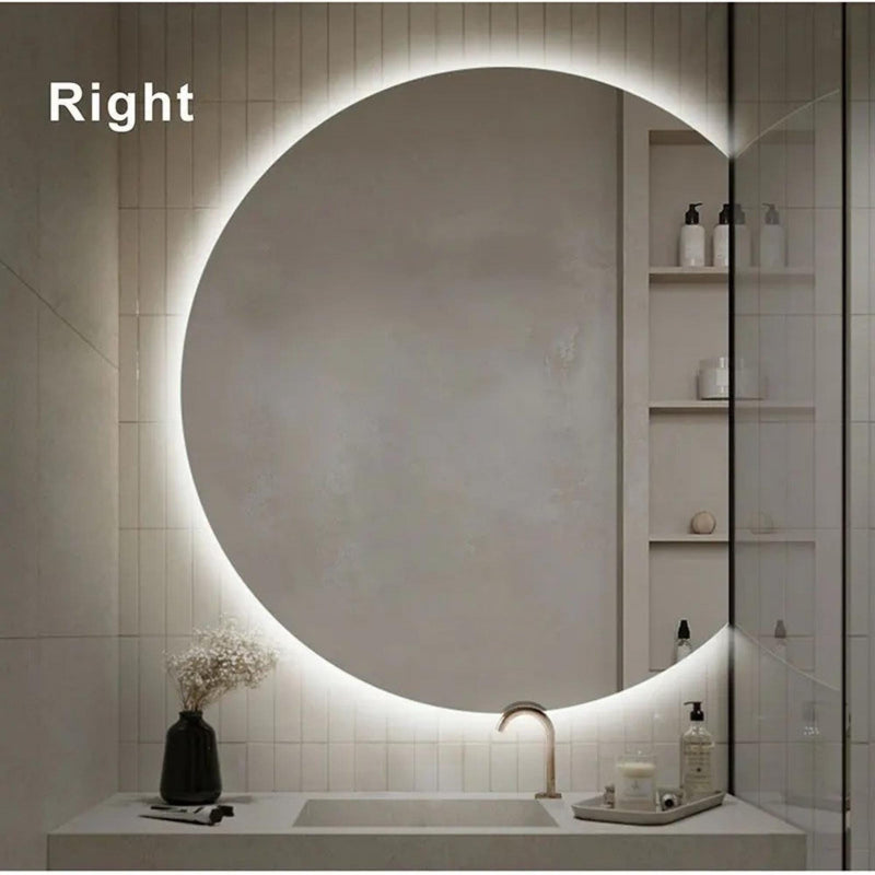 Miroir LED demi-cercle