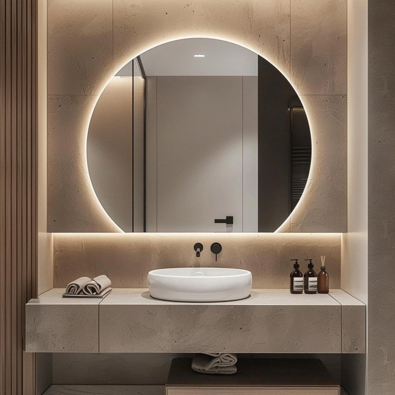 Miroir LED demi-cercle