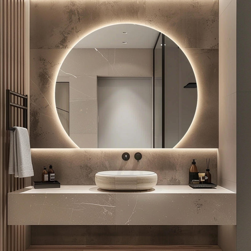 Miroir LED demi-cercle