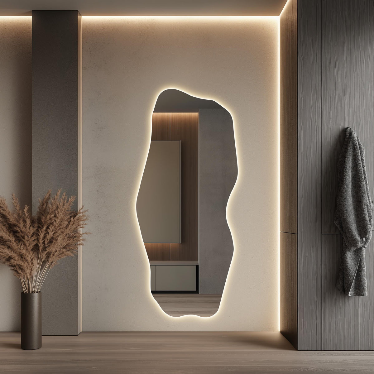 Miroir mural contemporain pleine longueur