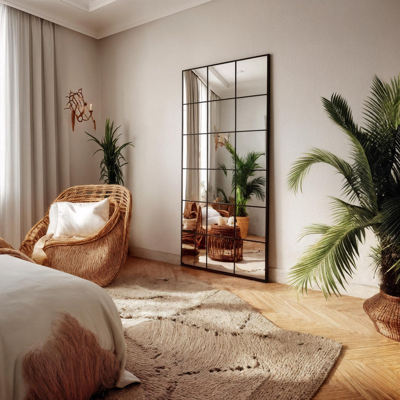 Miroir pour fenêtre arqué sur toute la longueur