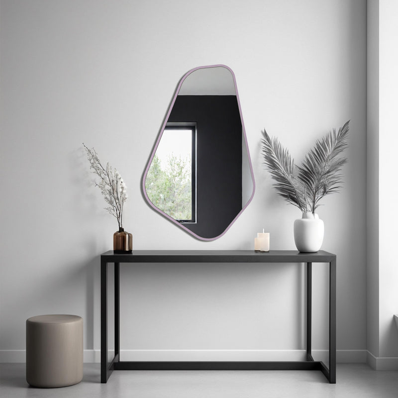 Miroir mural noir asymétrique - Miroir organique