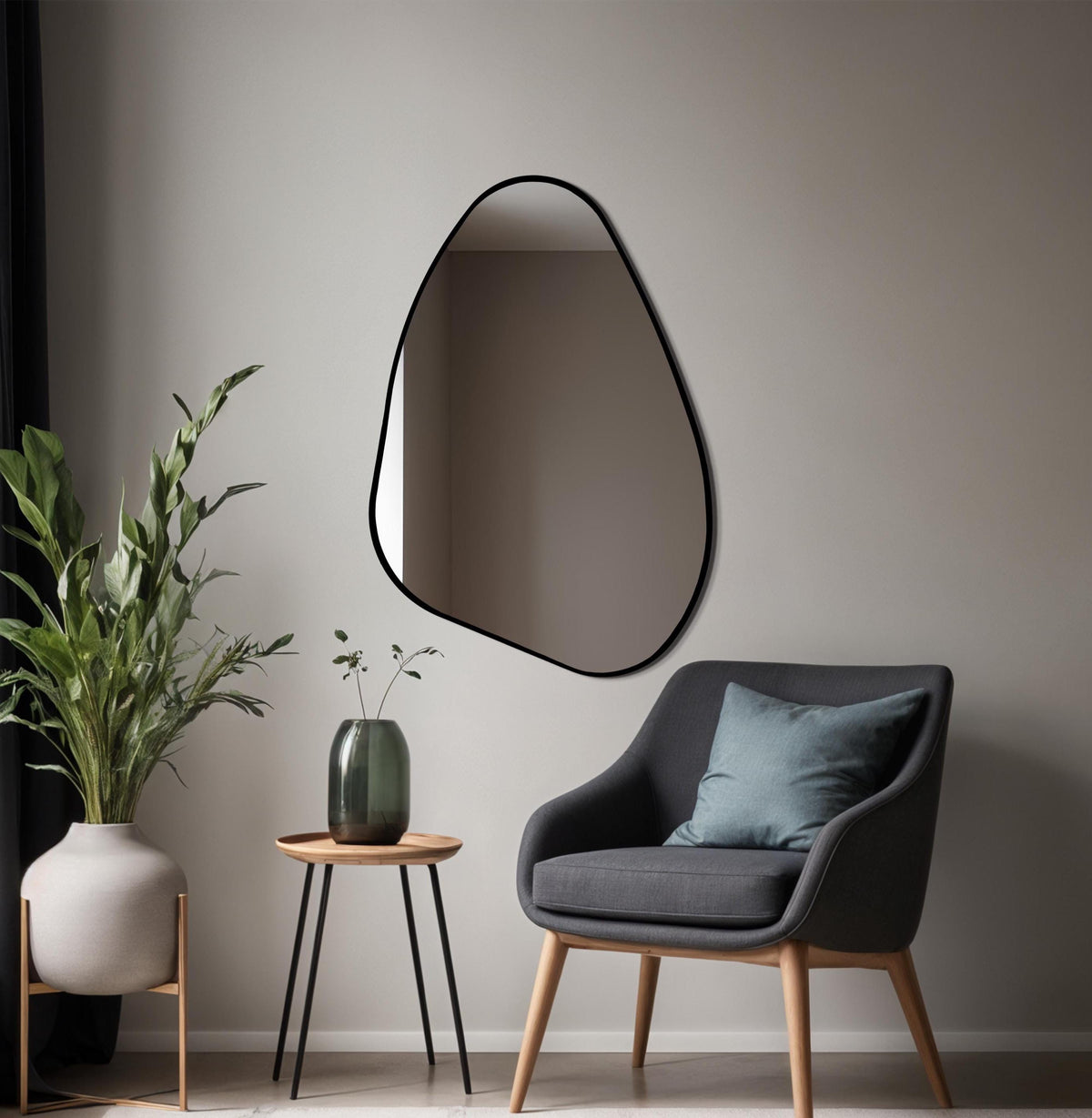 Miroir mural moderne à bords fins