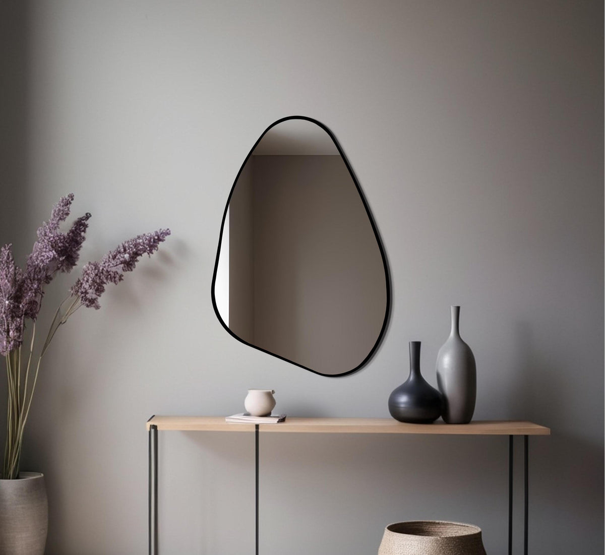Miroir mural moderne à bords fins