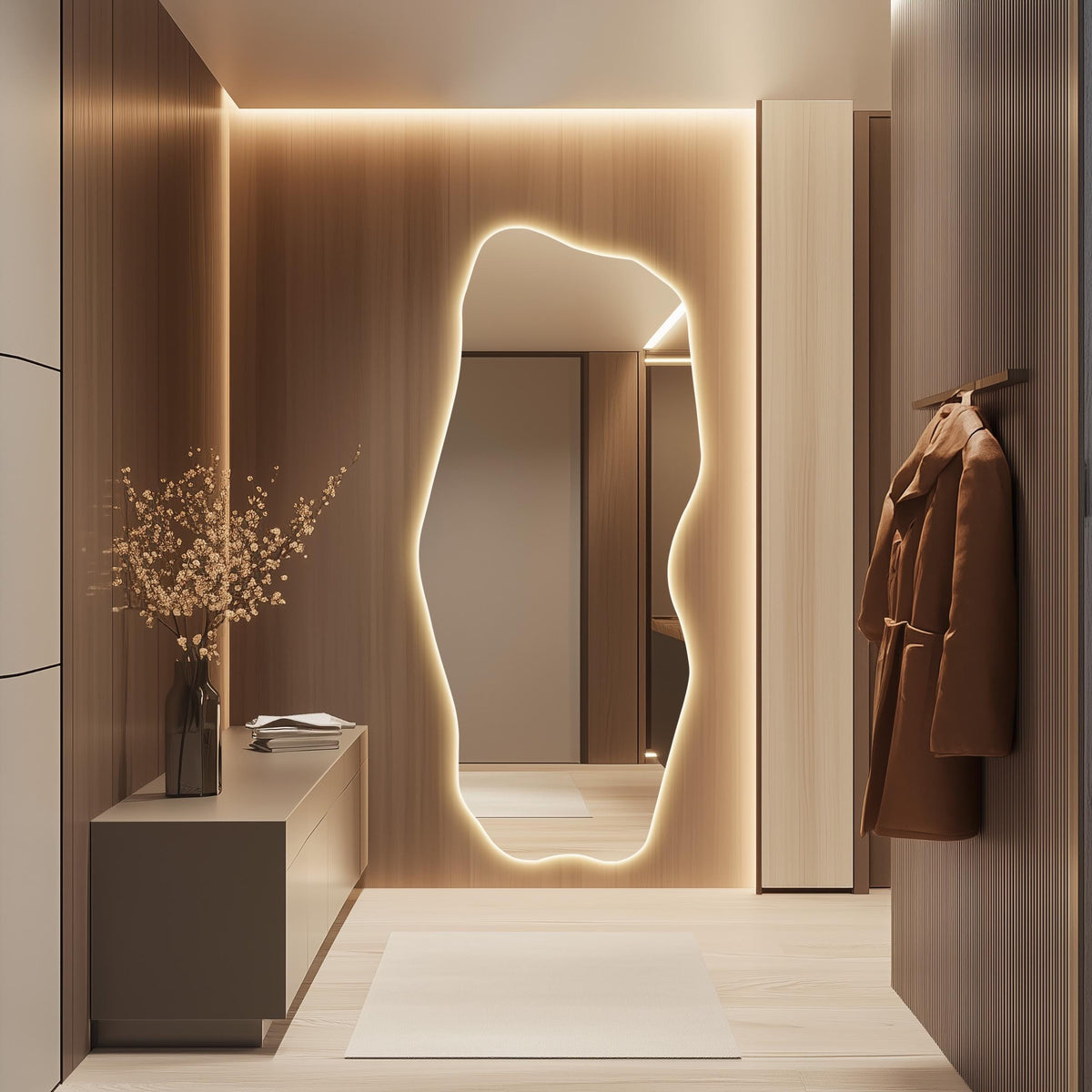 Miroir mural contemporain pleine longueur