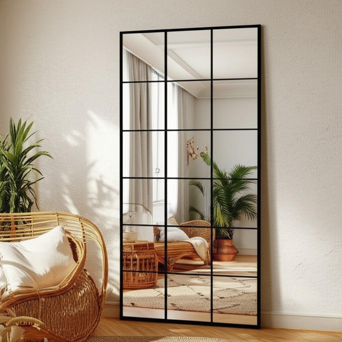Miroir pour fenêtre arqué sur toute la longueur