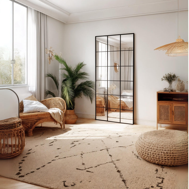 Miroir pour fenêtre arqué sur toute la longueur