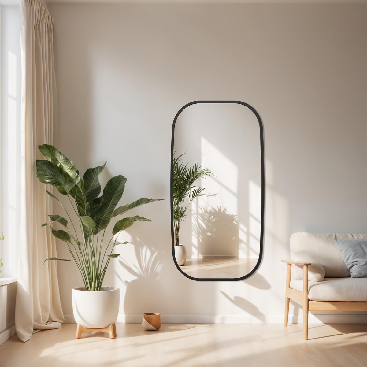 Miroir fin avec cadre - Rectangulaire