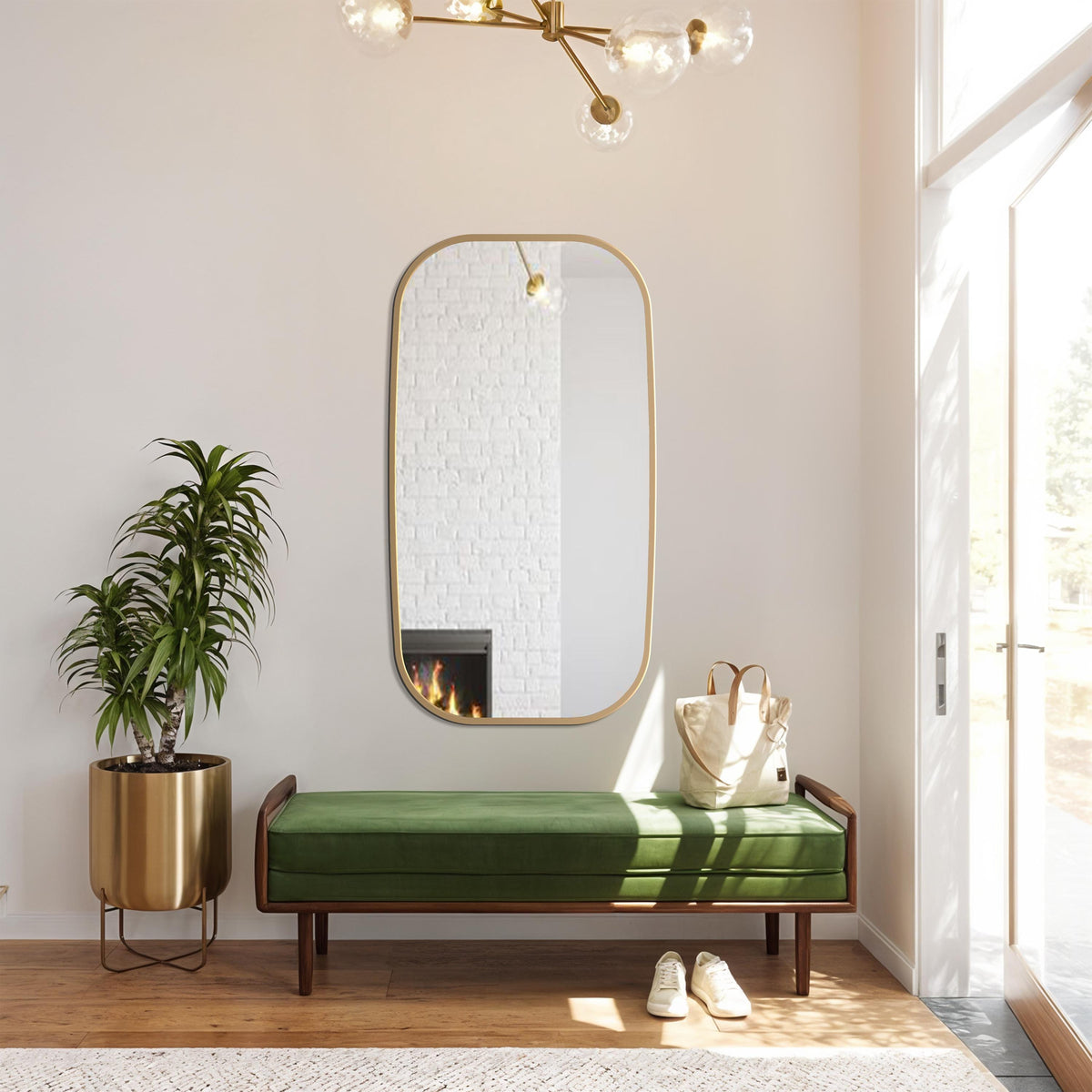 Miroir fin avec cadre - Rectangulaire