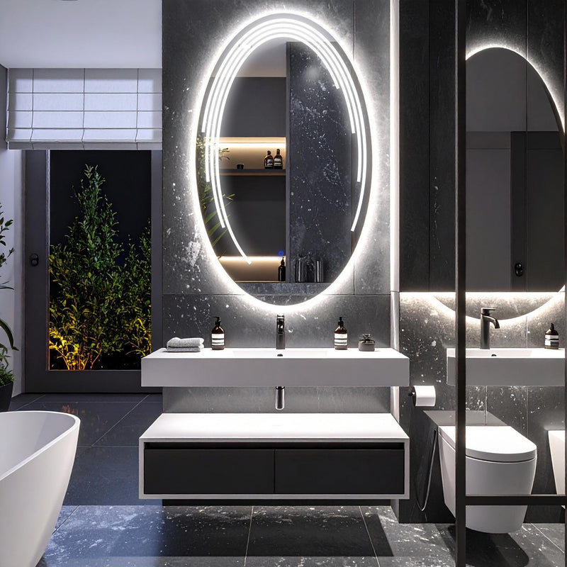 Elliptika, miroir de courtoisie LED Ellipse