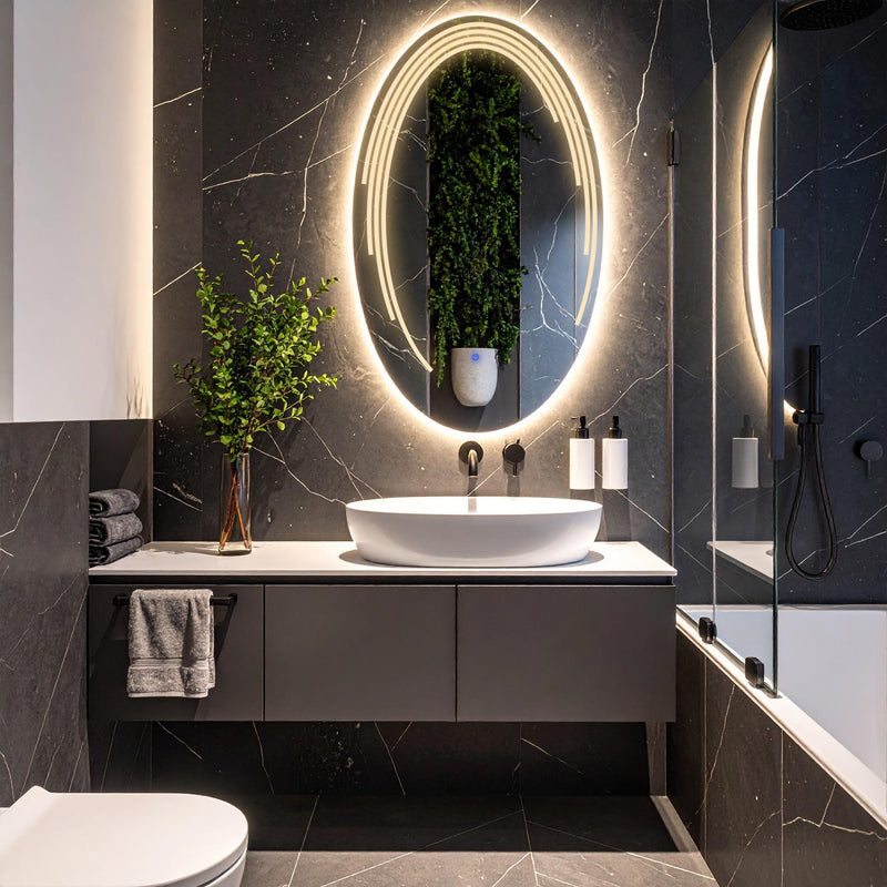 Elliptika, miroir de courtoisie LED Ellipse