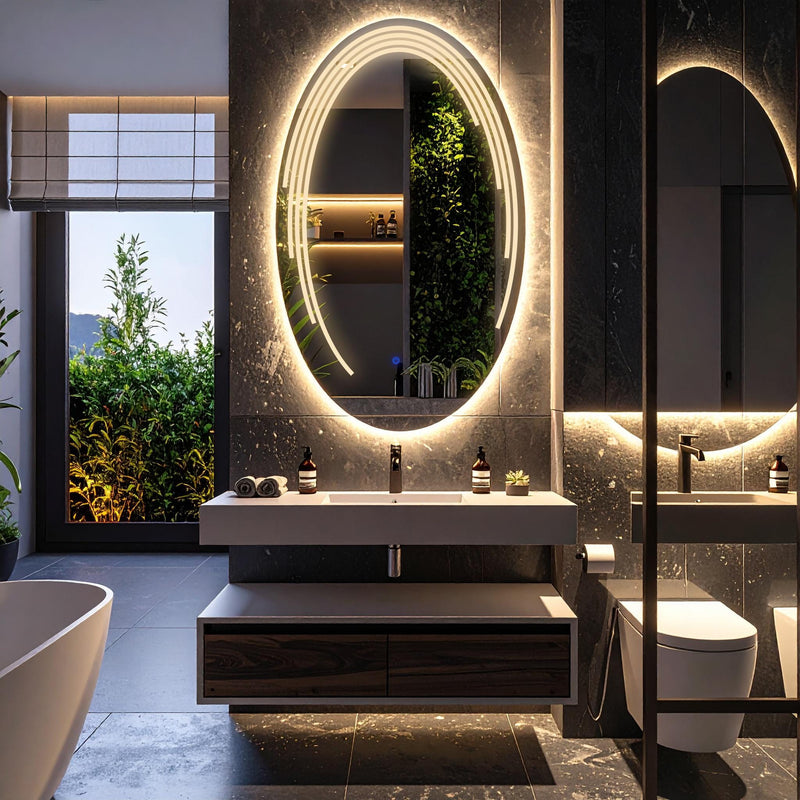 Elliptika, miroir de courtoisie LED Ellipse