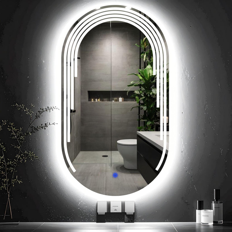 Eloura, miroir de courtoisie oblong à LED