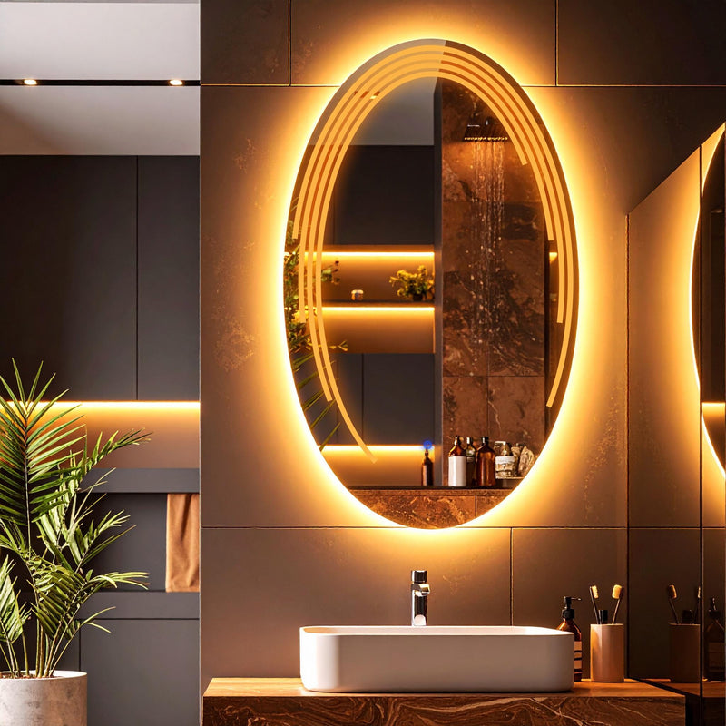 Elliptika, miroir de courtoisie LED Ellipse