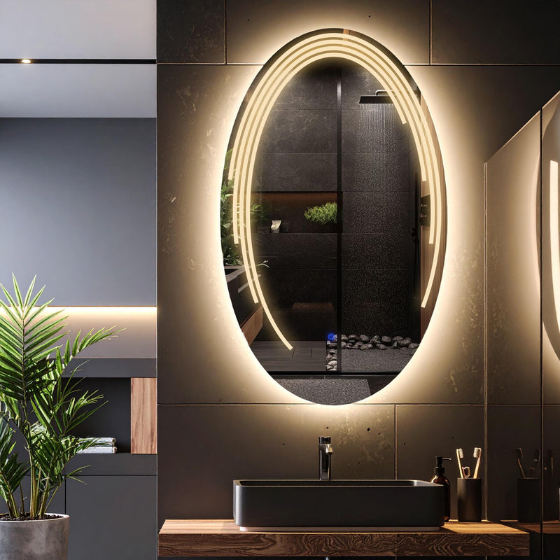 Elliptika, miroir de courtoisie LED Ellipse