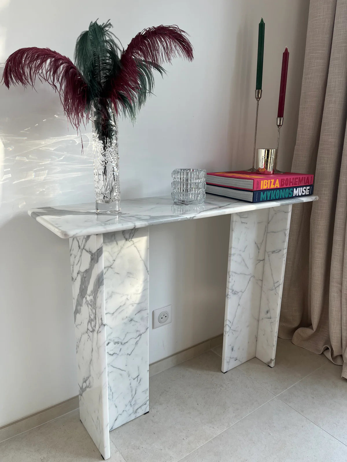 Console signature x 100% Marbre