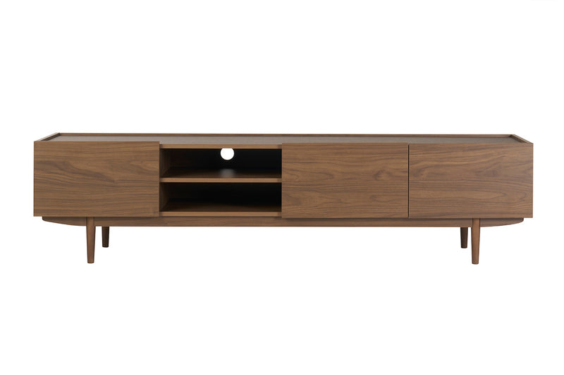 Meuble TV bois foncé noyer 3 portes