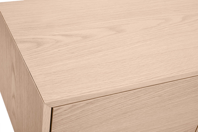 Meuble TV vintage en bois foncé avec rangements fermés