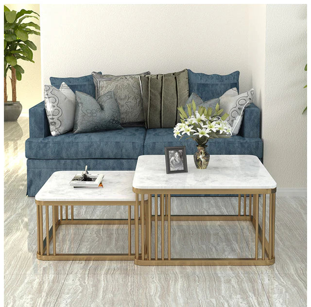 Duo de tables gigognes au format carré