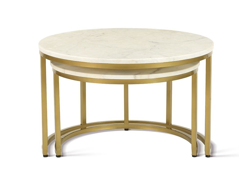 Duo de Tables Basses – Marbre
