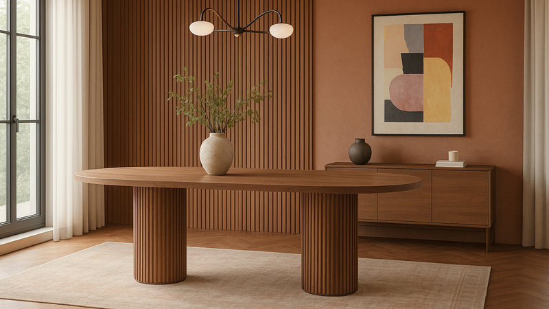 TABLE À MANGER  OVALE EN BOIS