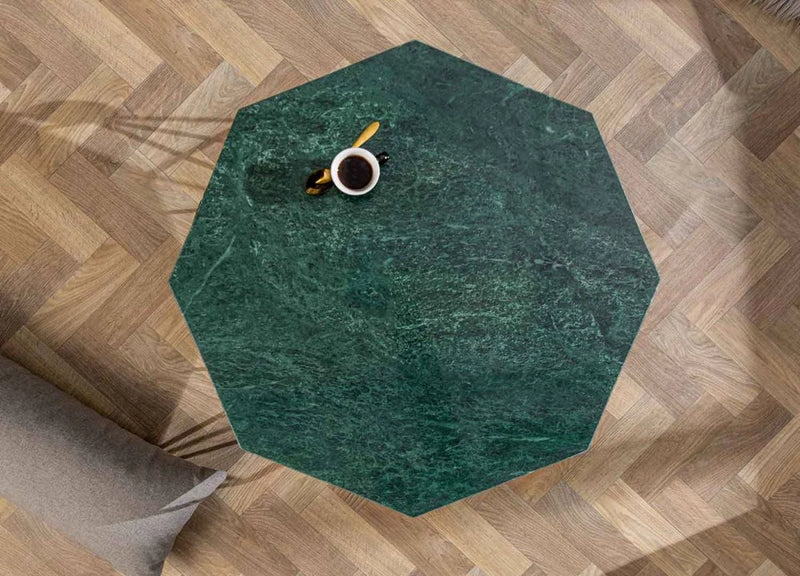 Table basse marbre et métal forme diamant Diamond