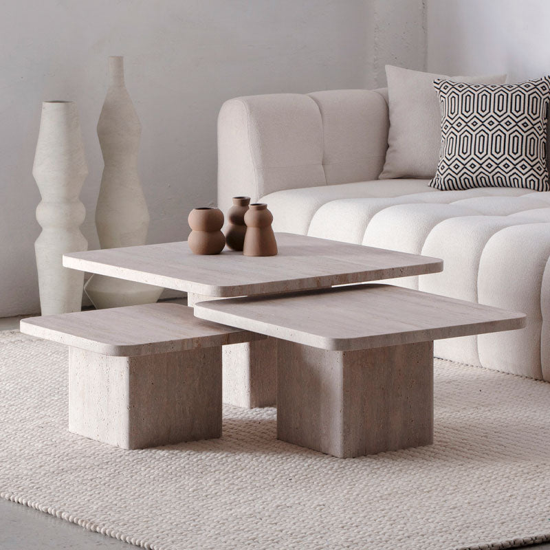 Le trio de tables basses 100% Marbre